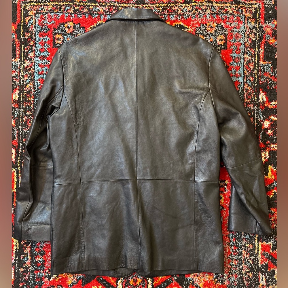 Jones New York Black Leather Jacket - Picture 6 of 7